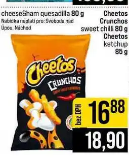 Jip Cheetos Crunchos sweet chilli 80 g Cheetos ketchup 85 g nabídka