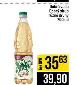 Jip Dobrá voda Dobrý sirup různé druhy nabídka