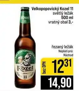 Jip Velkopopovický Kozel 11 světlý ležák nabídka