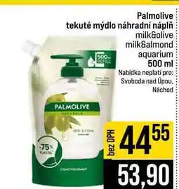Jip Palmolive tekuté mýdlo náhradní náplň milk&olive milk&almond aquarium nabídka