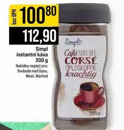 Jip Simpl instantní káva nabídka