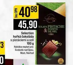Jip Selection hořká čokoláda s pistáciemi a soli nabídka