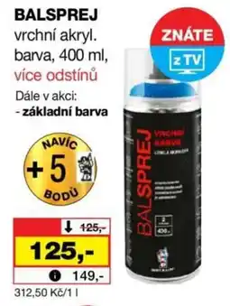 Barvy a laky drogerie Balsprej vrchní akryl barva nabídka