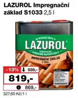 Barvy a laky drogerie Lazurol impregnační základ s1033 nabídka