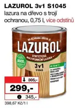 Barvy a laky drogerie Lazurol lazura na dřevo s trojí ochranou nabídka