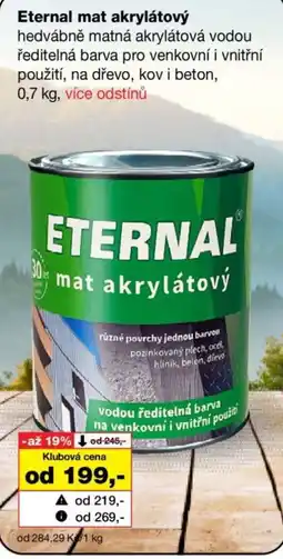 Barvy a laky drogerie Eternal mat akrylátový nabídka