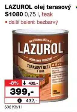 Barvy a laky drogerie Lazurol olej terasový nabídka