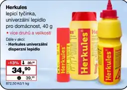 Barvy a laky drogerie Herkules lepicí tyčinka nabídka
