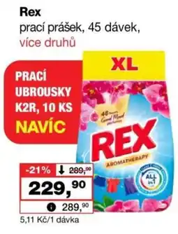 Barvy a laky drogerie Rex prací prášek nabídka