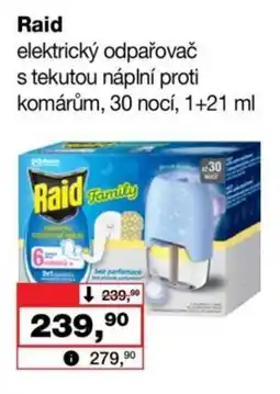 Barvy a laky drogerie Raid elektrický odpařovač s tekutou náplní proti komárům nabídka