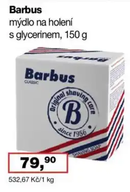 Barvy a laky drogerie Barbus mýdlo na holení s glycerinem nabídka