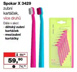 Barvy a laky drogerie Spokar X 3429 zubní kartáček, více druhů nabídka