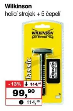 Barvy a laky drogerie Wilkinson holicí strojek + 5 čepelí nabídka