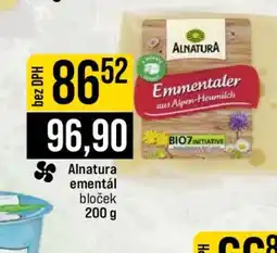 Jip Alnatura ementál bloček 200 g nabídka