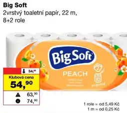 Barvy a laky drogerie Big Soft 2vrstvý toaletní papír nabídka