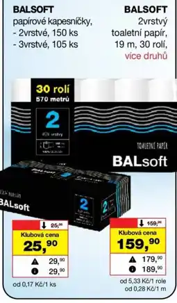Barvy a laky drogerie Balsoft 2vrstvý toaletní papír nabídka