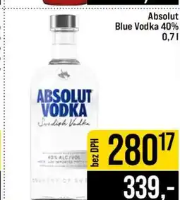 Jip Absolut Blue Vodka 40% 0,7l nabídka