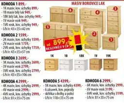 IDEA nábytek Masiv borovice lak nabídka