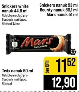 Jip Mars ice cream nabídka