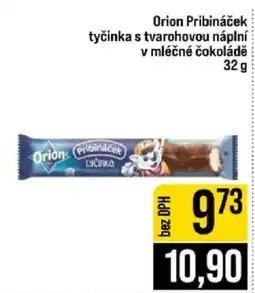 Jip Orion pribináček tyčinka s tvarohovou náplní v mléčné čokoládě nabídka