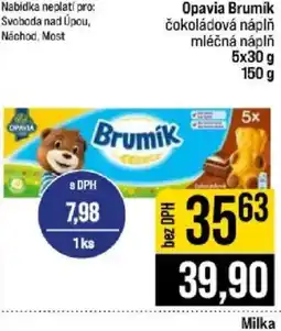 Jip Opavia Brumik čokoládová náplň mléčná náplň nabídka