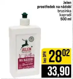 Jip Jelen prostředek na nádobí brusinka nabídka