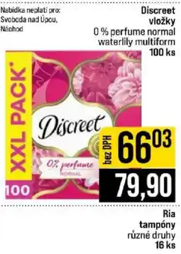 Jip Discreet vložky 0 % perfume normal waterlily multiform nabídka