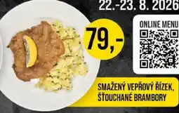 Jip Smažený vepřový řízek, šťouchané brambory nabídka