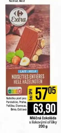 Jip Extra Mléčná čokoláda s lískovými oříšky nabídka