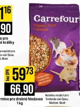 Jip Carrefour krmivo pro drobné hlodavce nabídka