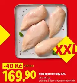 Lidl Kuřecí prsní řízky XXL, cena za nabídka