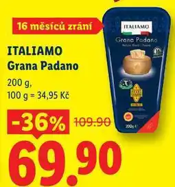 Lidl ITALIAMO Grana Padano nabídka