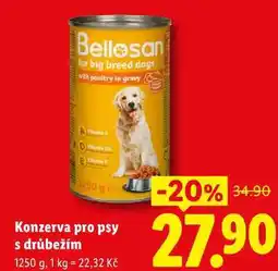 Lidl Konzerva pro psy s drůbežím nabídka
