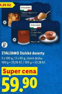 Lidl ITALIAMO Italské dezerty, 2 x 100 g/2 x 90 g nabídka