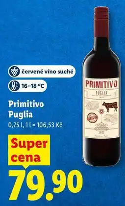 Lidl Primitivo Puglia, 0,75 nabídka