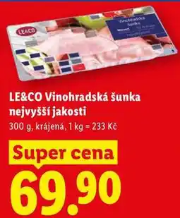 Lidl LESCO LE&CO Vinohradská šunka nejvyšší jakosti nabídka