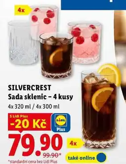 Lidl SILVERCREST Sada sklenic, 4 kusy 4x 320 ml / 4x 300 ml nabídka