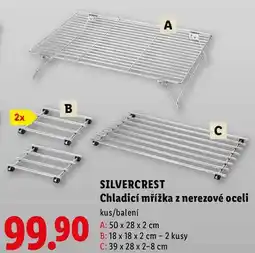 Lidl SILVERCREST Chladicí mřížka z nerezové oceli kus/balení nabídka