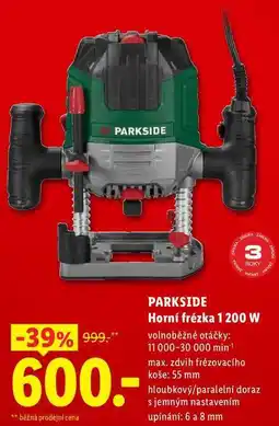 Lidl PARKSIDE Horní frézka 1200 W nabídka