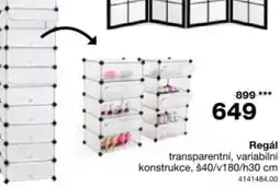 Sconto Regál transparentní, variabilní konstrukce nabídka