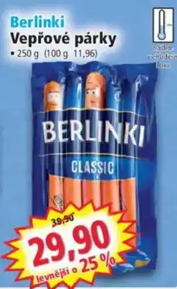 Norma Berlinki vepřové párky nabídka