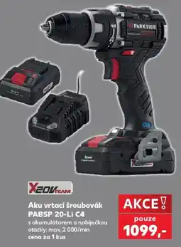 Kaufland Parkside aku vrtací šroubovák PABSP 20-Li C4 nabídka
