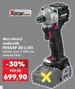 Kaufland Parkside aku rázový utahovák PDSSAP 20-Li D3 nabídka
