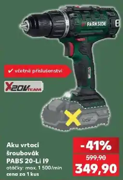 Kaufland Parkside aku vrtací šroubovák PABS 20-Li I9 nabídka