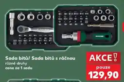 Kaufland Parkside sada bitů s ráčnou nabídka