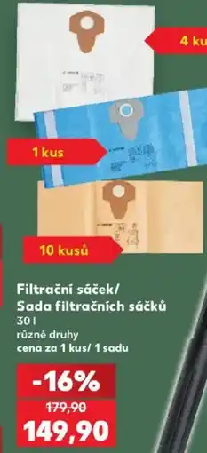 Kaufland Filtrační sáček / filtračních sáčků nabídka