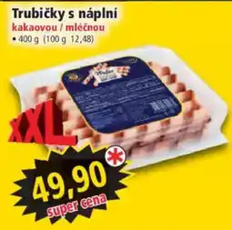Norma Trubičky s náplní kakaovou / mléčnou nabídka
