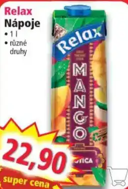Norma Relax nápoje mango nabídka