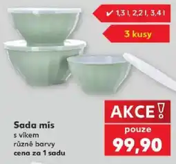 Kaufland Sada mís s víkem různé barvy nabídka