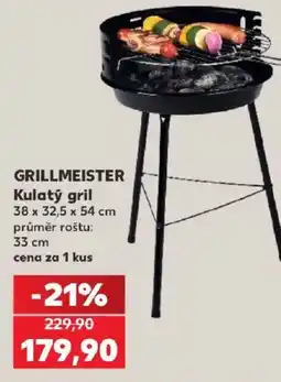 Kaufland Grillmeister kulatý gril nabídka